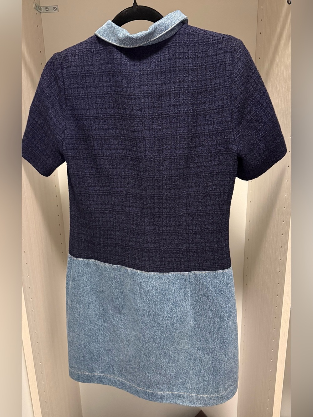 Sandro Brooke mixed media shirt dress - Picture 2 of 2